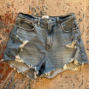 Abercrombie & Fitch High Rise Mom Shorts Denim Shorts